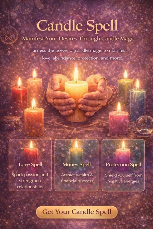 Candle spell ritual and energy healing